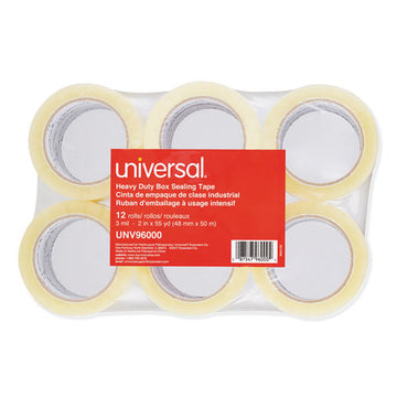 Universal® Heavy-duty Box Sealing Tape With Pistol Grip Dispenser, 3" Core, 1.88" X 60 Yds, Clear, 1 Dispenser And 2 Tape Rolls-pack freeshipping - TVN Wholesale